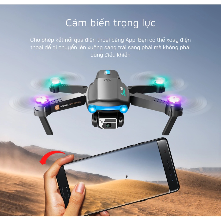 máy bay điều khiển từ xa có camera S98 - cảm biến 4 chiều tránh vật cản, Flycam camera HD quay phim chụp ảnh trên không | BigBuy360 - bigbuy360.vn