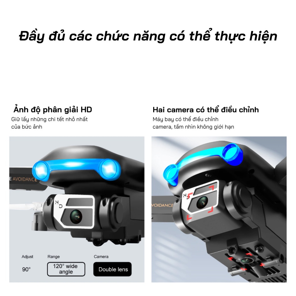 máy bay điều khiển từ xa có camera S98 - cảm biến 4 chiều tránh vật cản, Flycam camera HD quay phim chụp ảnh trên không | BigBuy360 - bigbuy360.vn