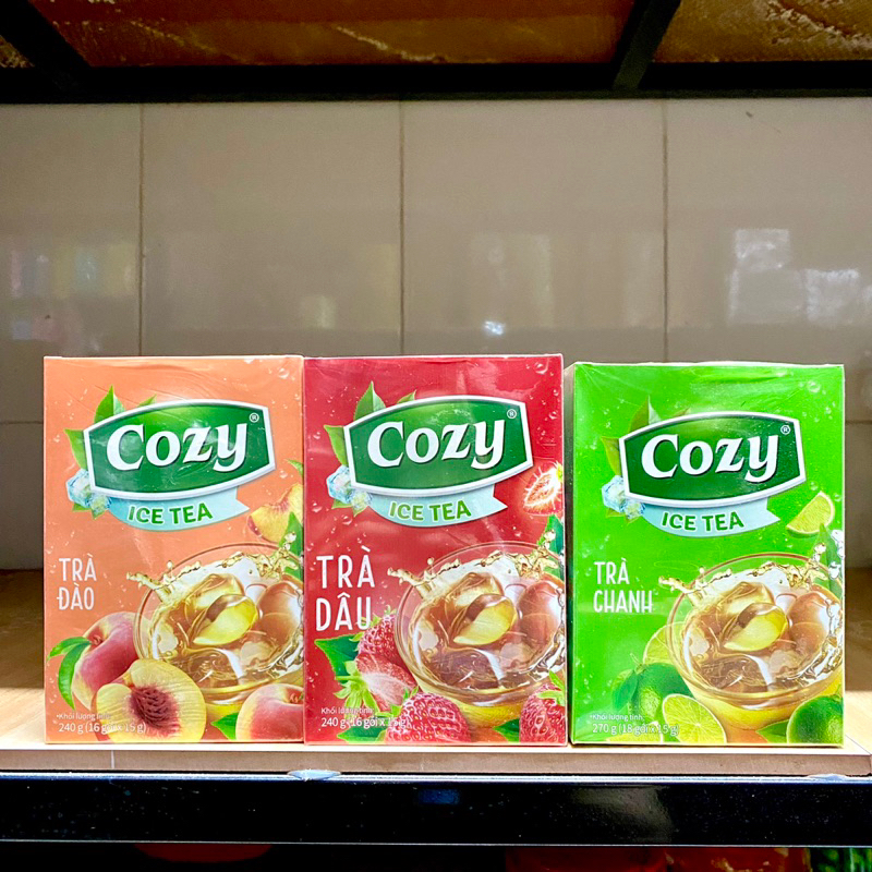 Trà Đào, Chanh, Dâu Hoà Tan Cozy Ice Tea-240g