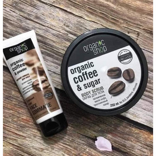 Combo Tẩy Tế Bào Chết Cà phê cho Mặt và Body -Coffe Organic Shop Nga