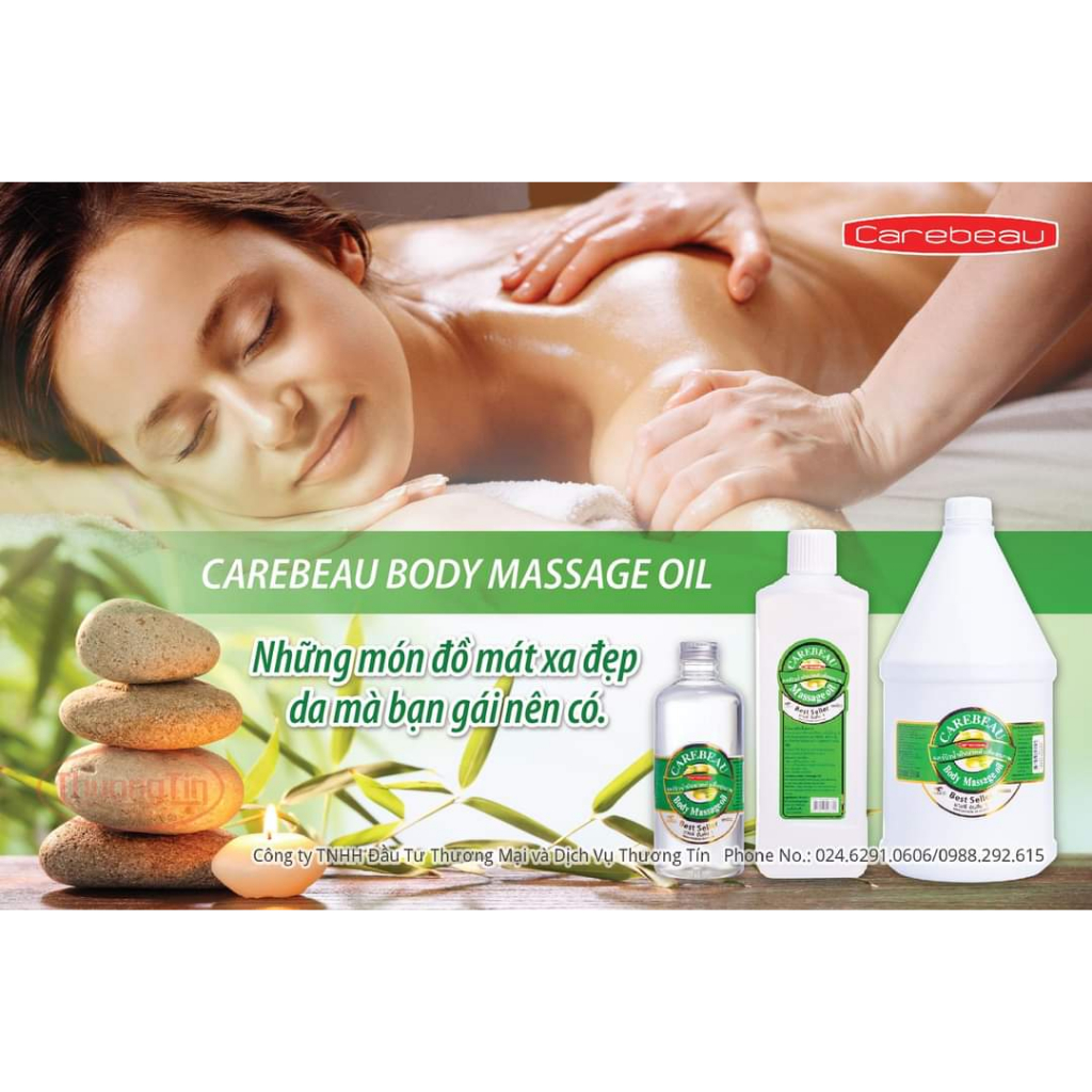 Dầu Massage Carebeau chăm sóc da tinh dầu hoa lan Rachavadee 1000ml