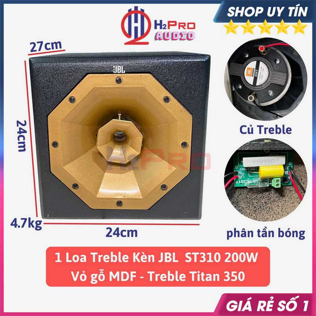Loa Treble Kèn 350, 450 Jbl Thùng Gỗ, 300W Có Phân Tần Chống Cháy, Loa Siêu Tép Rời Sang Trọng, Đẳng Cấp - H2Pro Audio