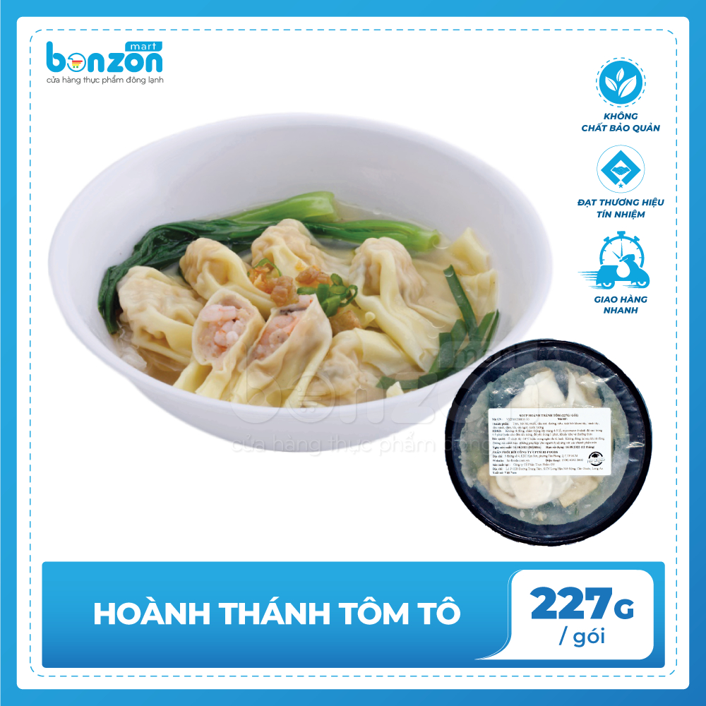 Bonzon - Hoành thánh tôm tô 227g