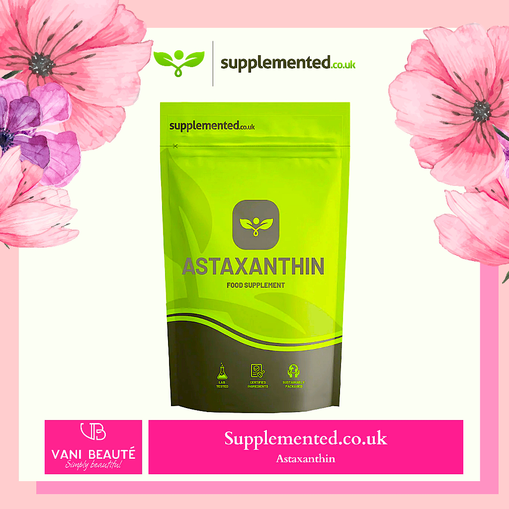 Viên uống chống lão hoá Astaxanthin hàm lượng 18mg Supplemented.co.uk 180 Viên