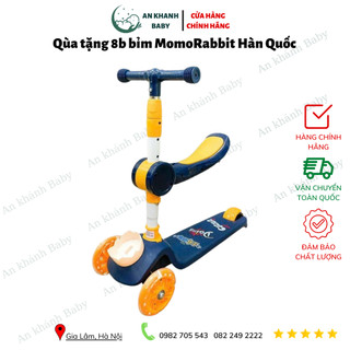 Quà tặng 8 bịch bỉm Momo Rabbit Hàn Quốc - xe Scooter cho bé màu ngẫu nhiên