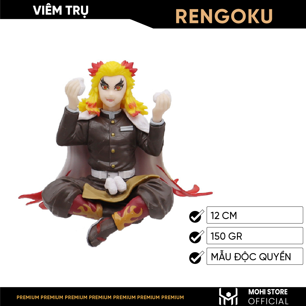 Mô Hình Kimetsu No Yaiba Viêm Trụ Rengoku dáng ngồi cao 12cm - Figure Thanh gươm diệt quỷ - No Box