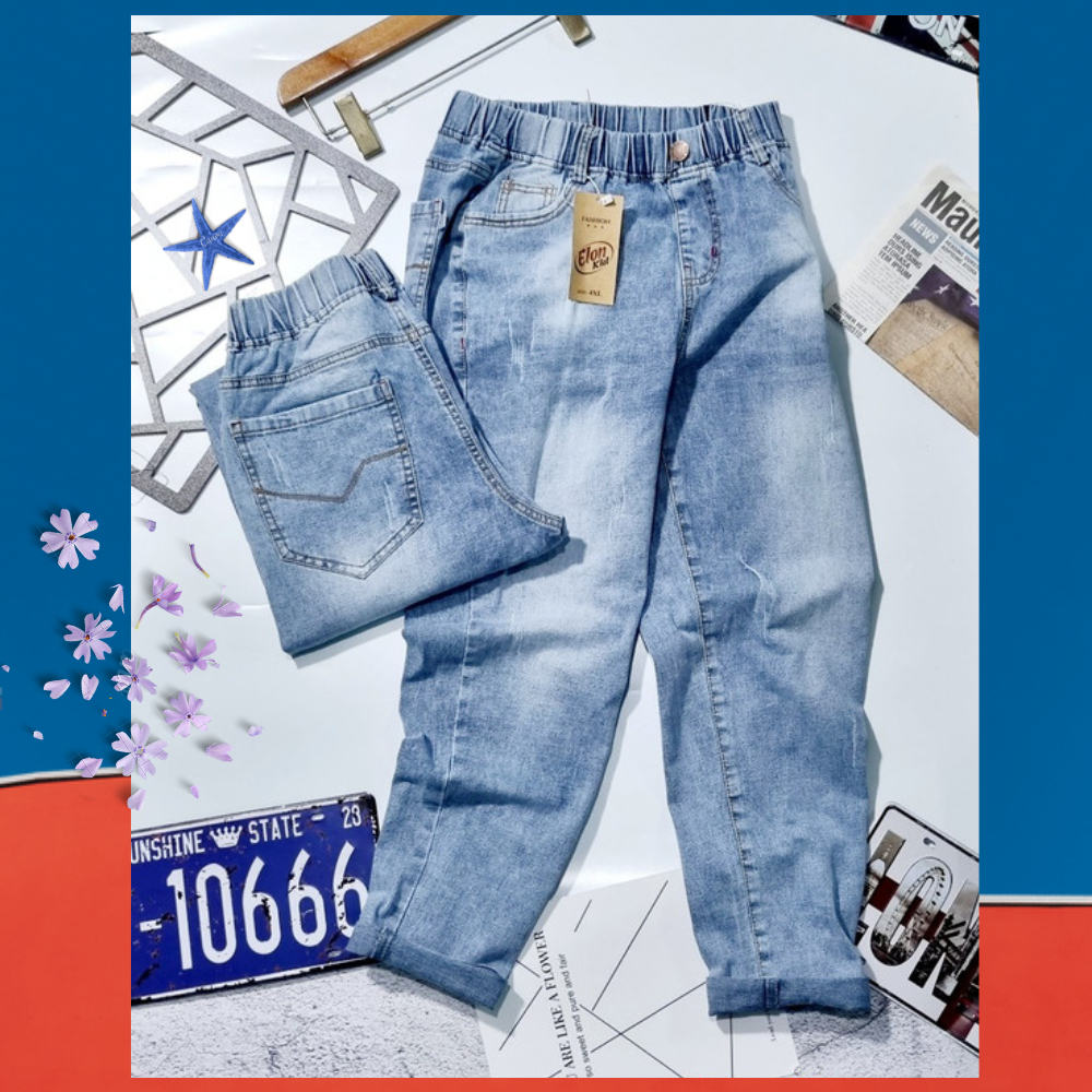 Quần Jean Bé Trai Size Đại 35kg-55kg Chất Jean Co Giãn Mạnh Mềm Mại Thoải Mái.1578
