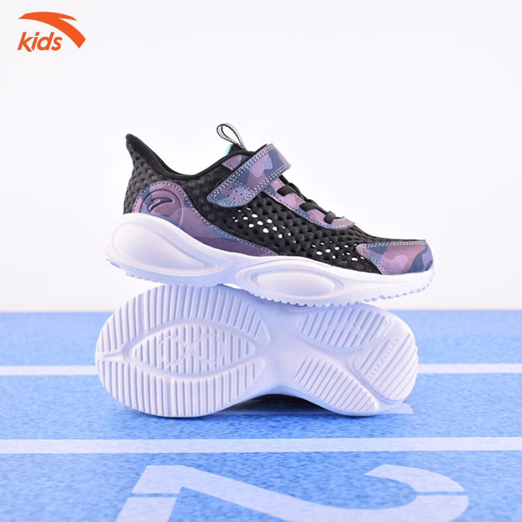 Giày thể thao bé trai Anta Kids W312325522 dòng chạy Running Shoes để cao su non êm nhẹ mặt lưới lỗ thoáng khí