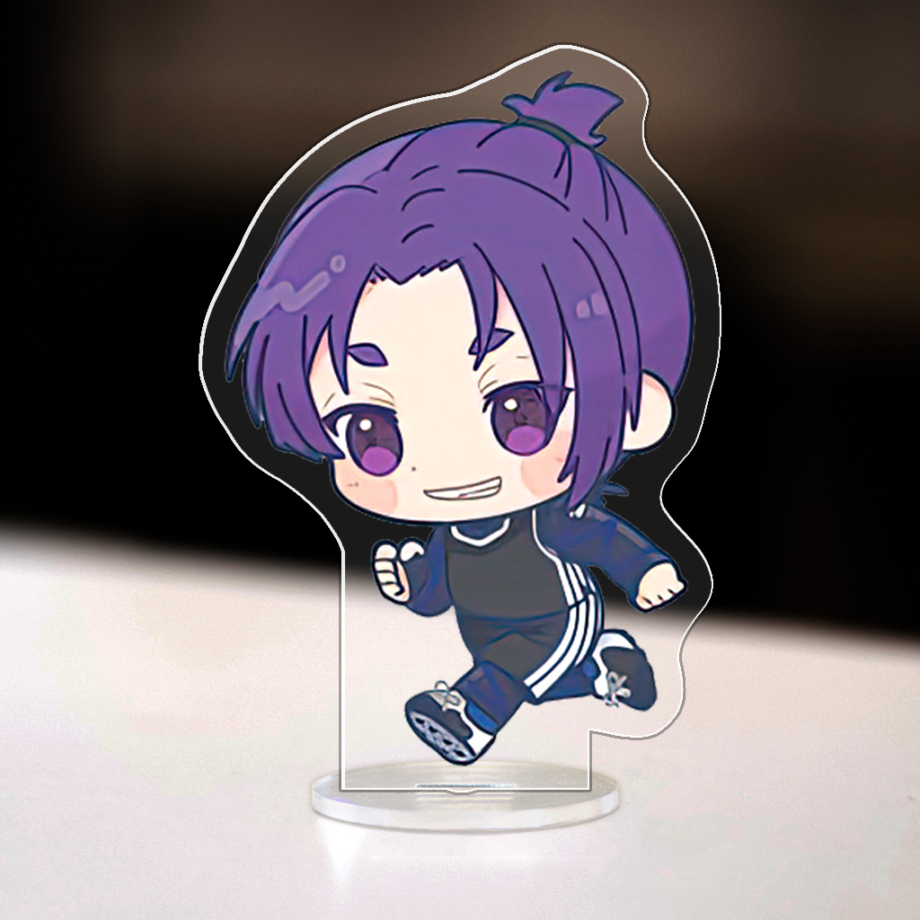 Mô hình đứng standee bằng arcrylic Blue Lock Chigiri Isagi Bachira Yoichi Anime Chibi decor góc học tập để bàn cao 8cm