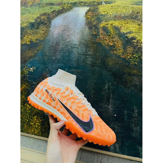 Giày bóng đá mercurial superfly 9 elite tf cam vạch đen cổ cao.