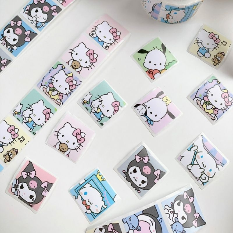 Cuộn sticker sanrio cute 200 tem