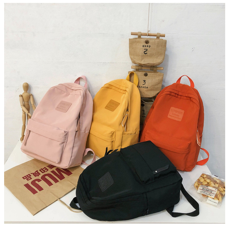 Balo không thấm nước màu trơn Basic LipinHui hàng nhập Quảng Châu