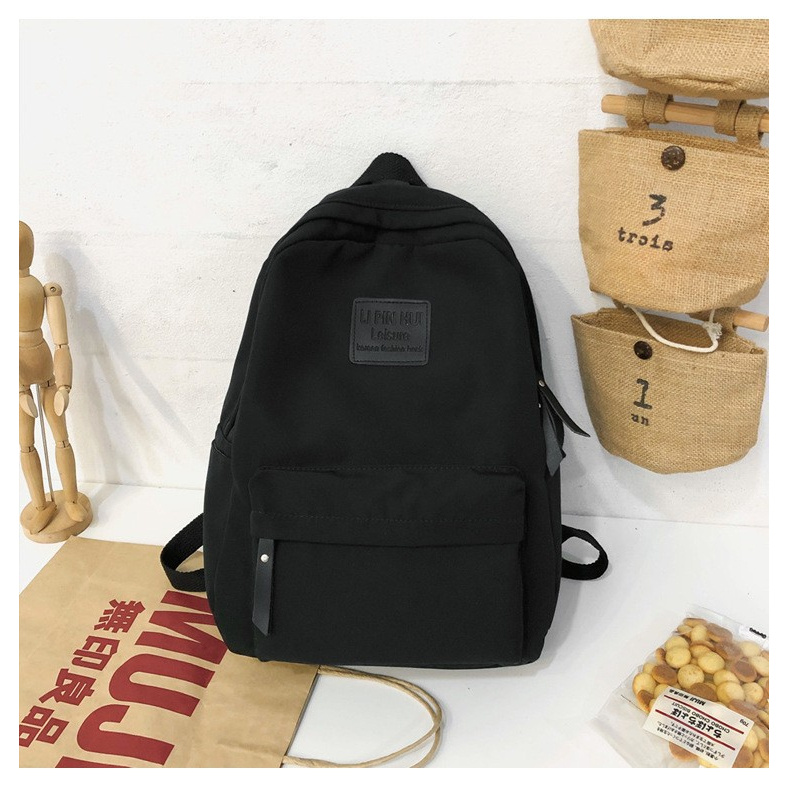 Balo không thấm nước màu trơn Basic LipinHui hàng nhập Quảng Châu