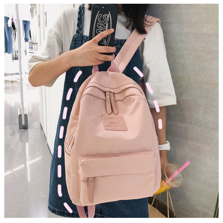 Balo không thấm nước màu trơn Basic LipinHui hàng nhập Quảng Châu