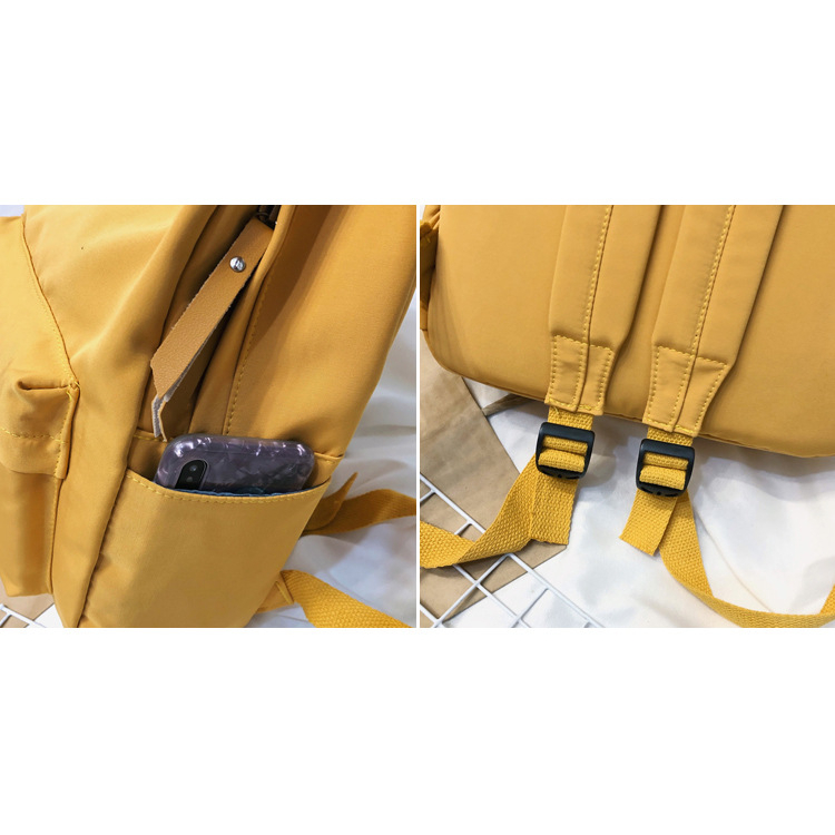 Balo không thấm nước màu trơn Basic LipinHui hàng nhập Quảng Châu