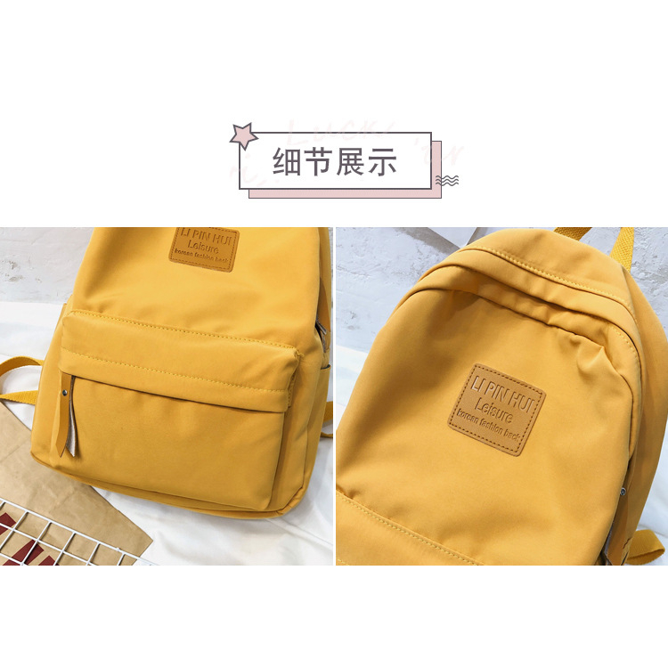 Balo không thấm nước màu trơn Basic LipinHui hàng nhập Quảng Châu