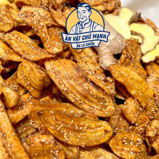 Chuối Sấy Giòn Mè Gừng - Ăn Vặt Chú Mạnh