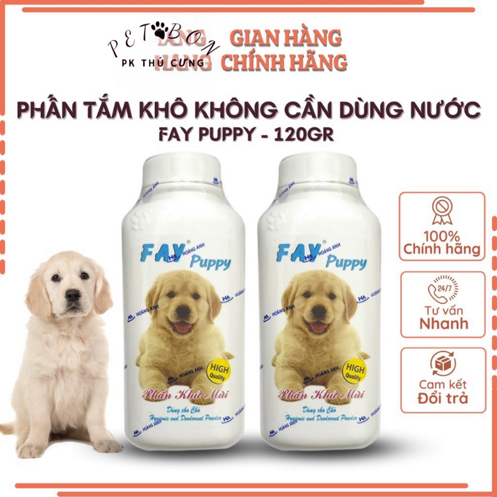 Phấn Tắm Khô FAY Puppy Dành Cho Chó Khử Mùi 120g