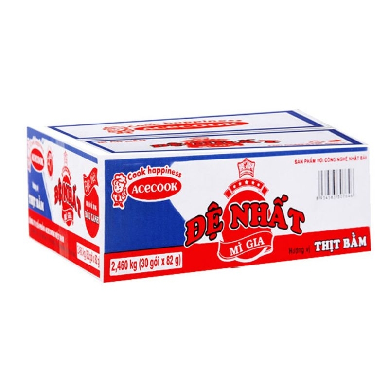 Thùng 30 gói mì Đệ Nhất thịt bằm 82g
