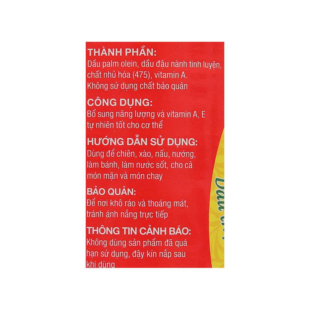 Combo 2 chai  Dầu ăn 100% thực vật tinh luyện từ cây cọ Nakydaco  Cooking Oil (Date 24 tháng