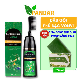 Lược Nhuộm Tóc Thông Minh Đen Tóc VONVI Làm Tóc Đen Tự Nhiên Tại Nhà Sau 10 phút Thuốc Nhuộm Tóc Dược Liệu 200 ml PANDAR