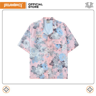 Áo sơ mi urban monkey maison pafaite -valencia shirt blue họa tiết 2 lớp cao cấp