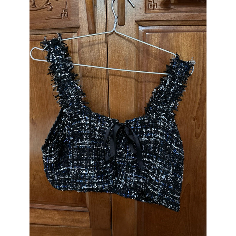 Áo ghile vải tweed bleubird mặc kèm sơ mi hoặc áo thun