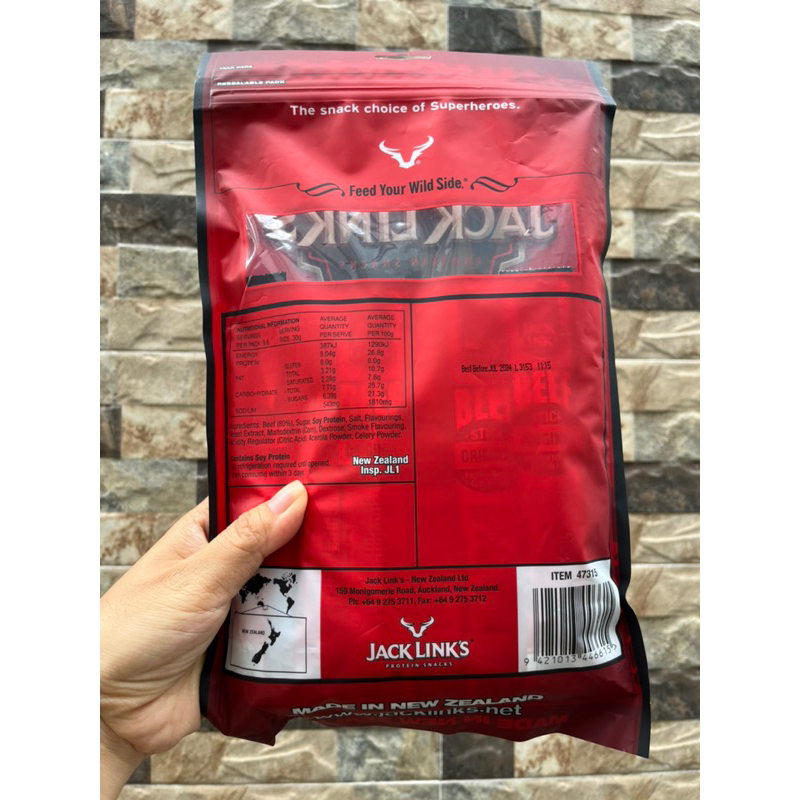 Thịt Bò Que Nguyên Bản Của Jack Link’s Original Beef Sticks 288gram