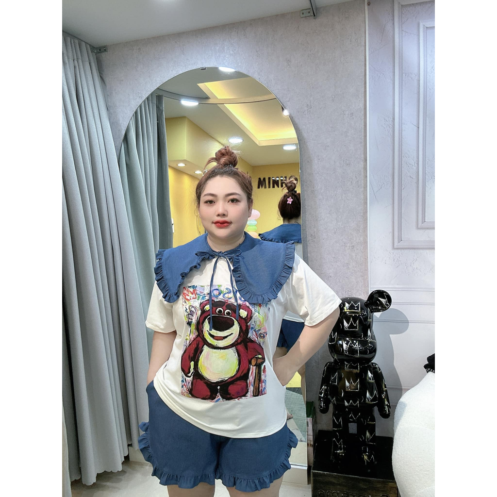 SET BIGSIZE GẤU DÂU PHỐI JEAN