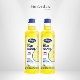 Dầu Ăn Đậu Nành Simply Combo 2 Chai 1L