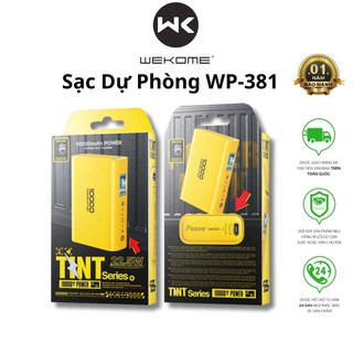 Pin sạc dự phòng Wekome WP - 381 dung lượng 10000mAh QC22.5W + PD20W nhỏ gọn màu sắc đẹp