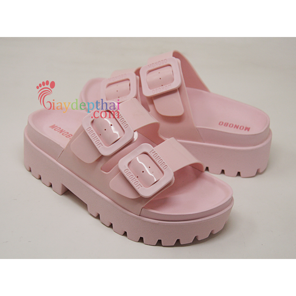 Dép Nữ Thái Lan hai quai ngang đế xuồng 5cm Monobo Super Jello 2