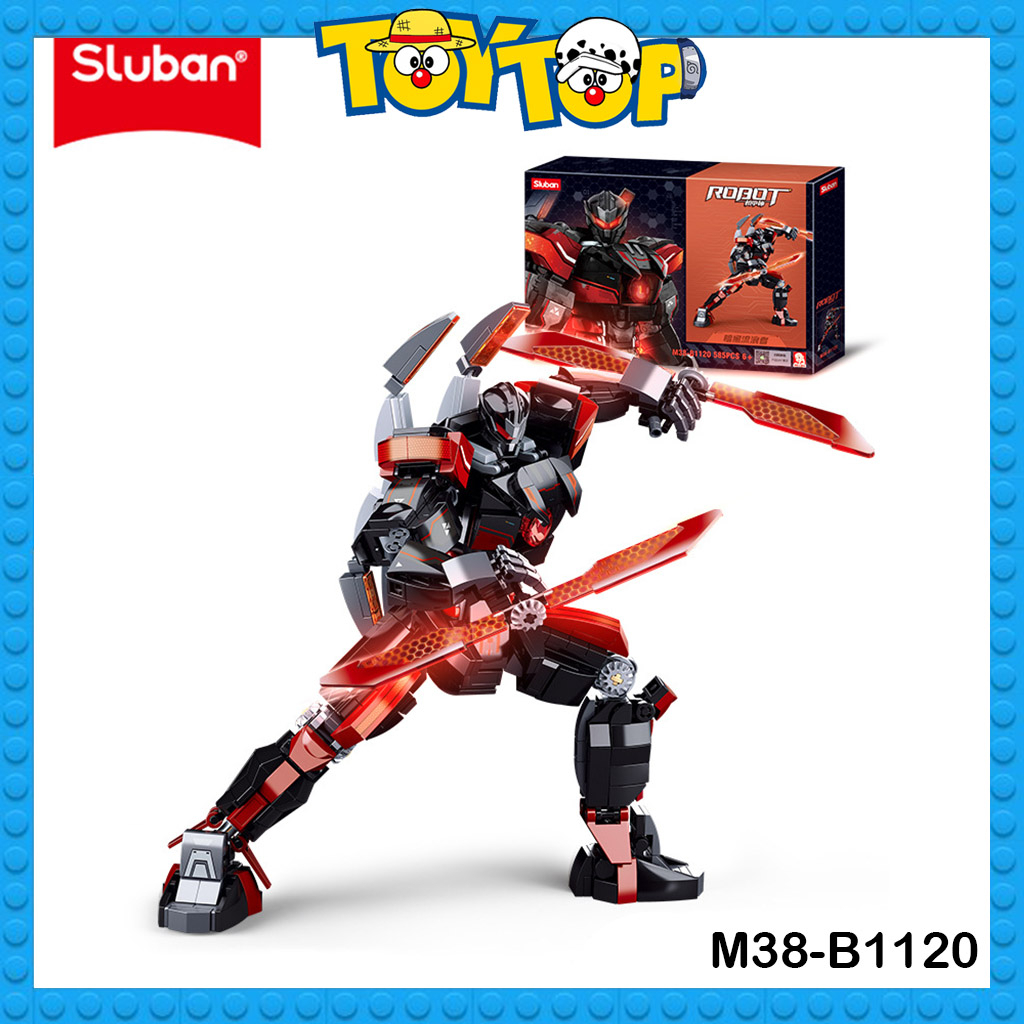 Đồ chơi lắp ráp rô bốt mô phỏng Pacific Rim robot chiến binh Dark Wanderer xếp hình SLUBAN M38-B1120