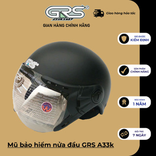 Mũ nón bảo hiểm nửa đầu có kính GRS A33k nhiều màu thoáng khí siêu hot