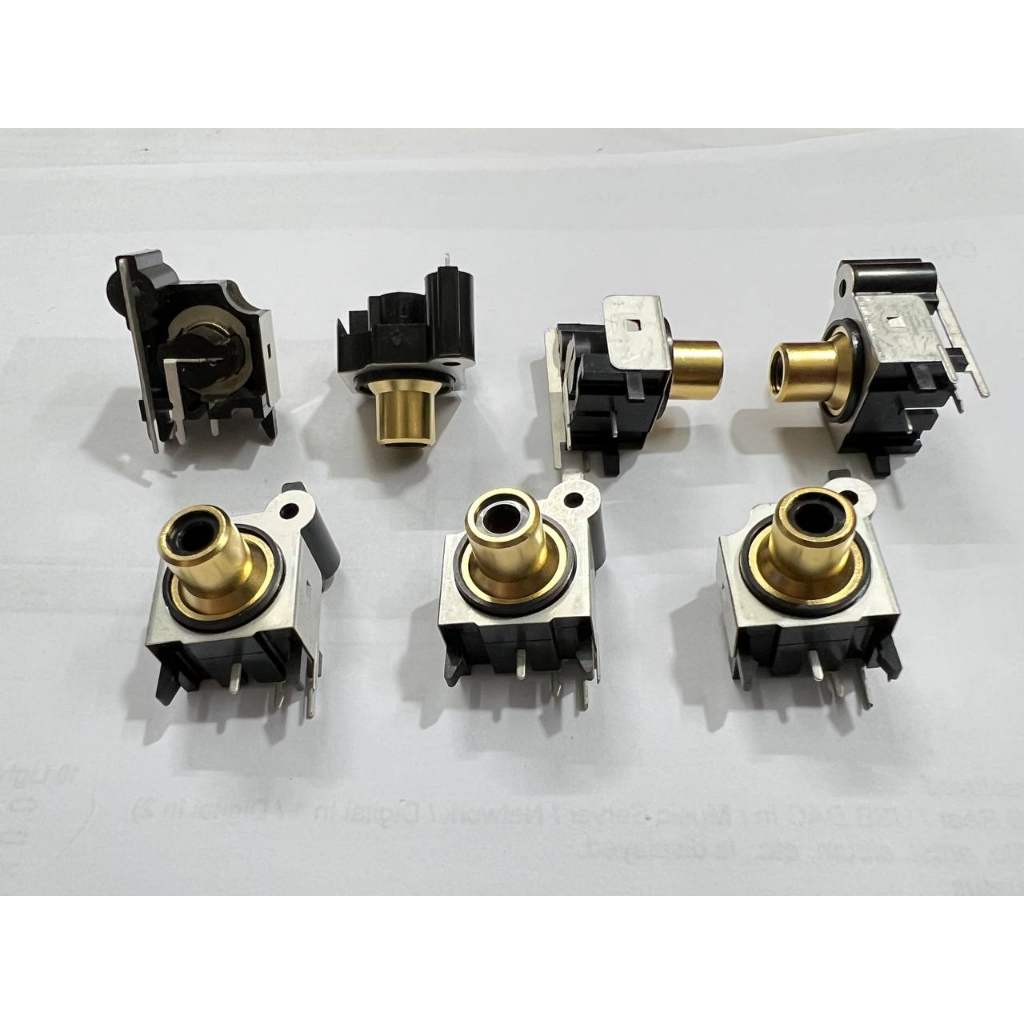 Jack RCA AV đơn 2 chân GND cái hoa sen mạ vàng cho trang bị audio DIY mạch điện tử