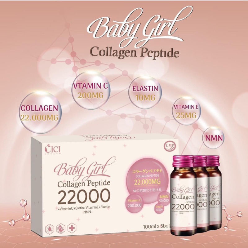 BABYGIRL COLLAGEN PEPTIDE 22000mg chống oxy hoá giúp trẻ hoá da.