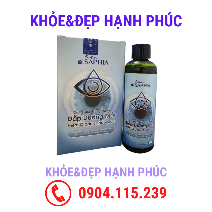 Kiềm Saphia dung dịch dùng ngoài đắp dưỡng mắt – Kiềm Organic Thảo Mộc - 100ml/chai