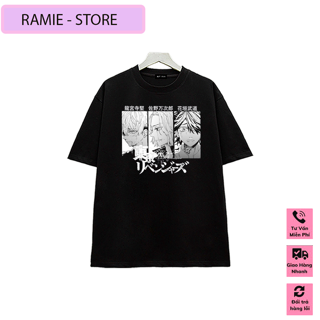 Áo thun Tokyo Revengers, Áo Anime in hình Mikey cực chất, cotton co giãn 4 chiều thoáng mát