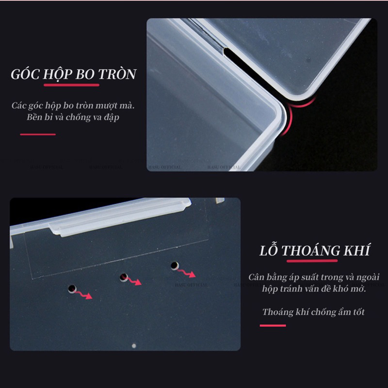 Hộp đựng cọ trong suốt giá rẻ - tiện dụng