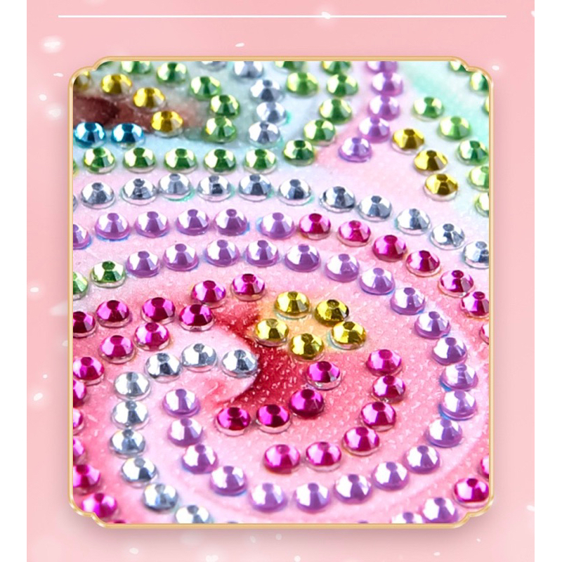 Tranh đính đá công chúa búp bê siêu đáng yêu 5D lấp lánh phát sáng kèm khung và phụ kiện, size 30cm