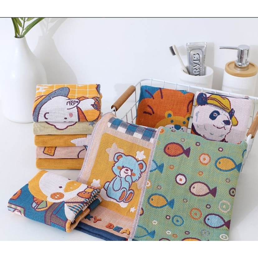 🔴THANH LÝ khăn mặt xô cao cấp cho bé size 25*50cm/35*40cm