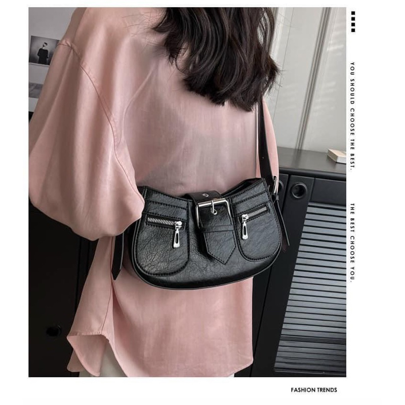 Túi Xách Nữ Túi Kẹp Nách Đeo Vai 1 Dải Da Pu Cao Cấp Phong Cách Hàn Quốc QG Store