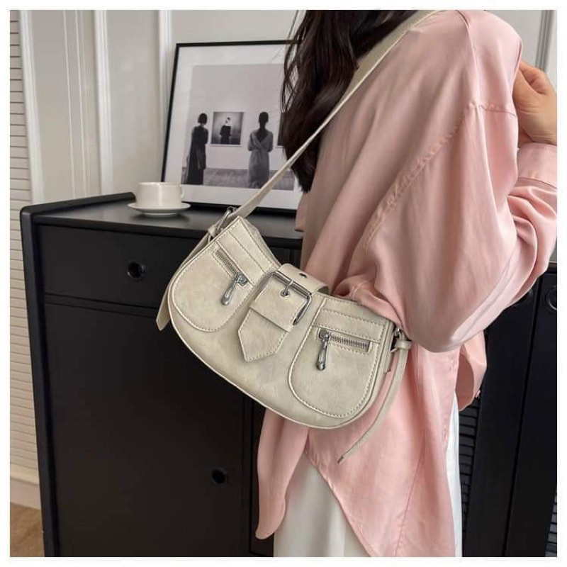 Túi Xách Nữ Túi Kẹp Nách Đeo Vai 1 Dải Da Pu Cao Cấp Phong Cách Hàn Quốc QG Store