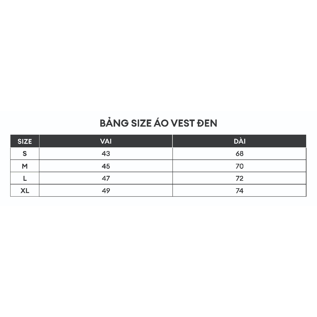 Vest đen form basic