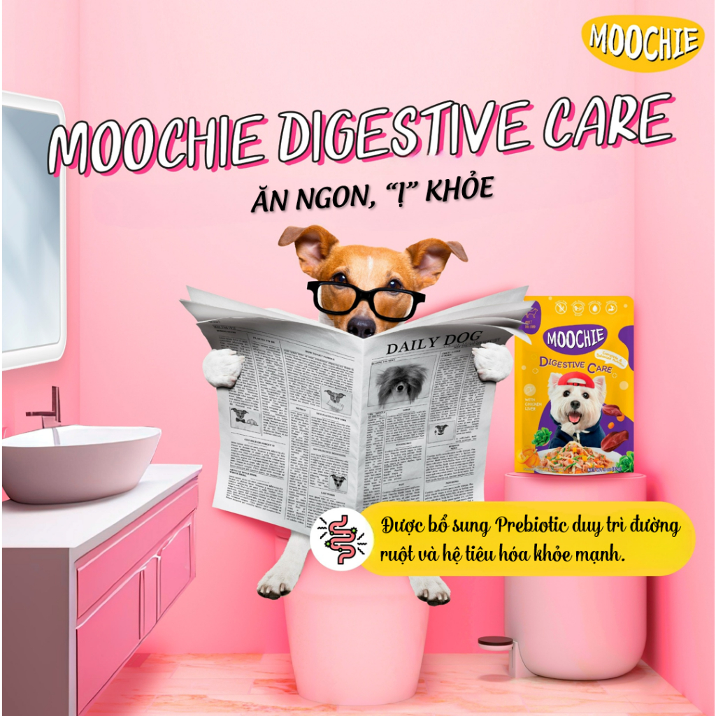 Pate Moochie cho chó nhiều vị dạng gói 85g