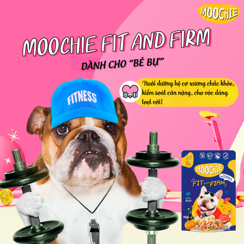 Pate Moochie cho chó nhiều vị dạng gói 85g