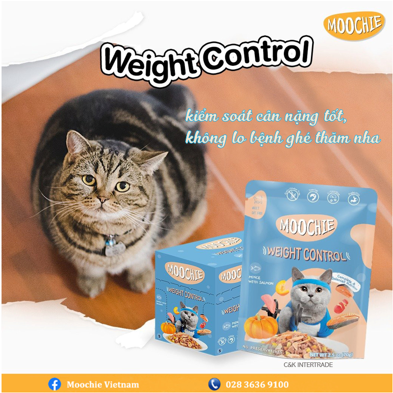 Combo hộp 12 gói pate Moochie cho mèo 70g