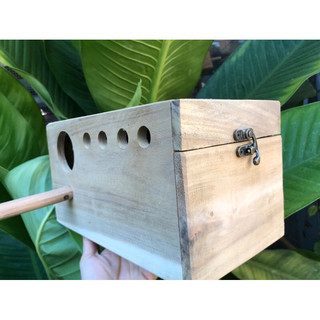  Tổ gỗ dành cho vẹt nhỏ nắp bên hông  như lovebird yến phụng  parrotlet,... bạc má   