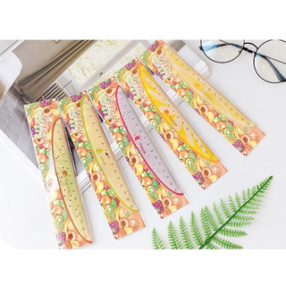 Thước nhựa cứng 15cm hình trái cây dễ thương mẫu ngẫu nhiên