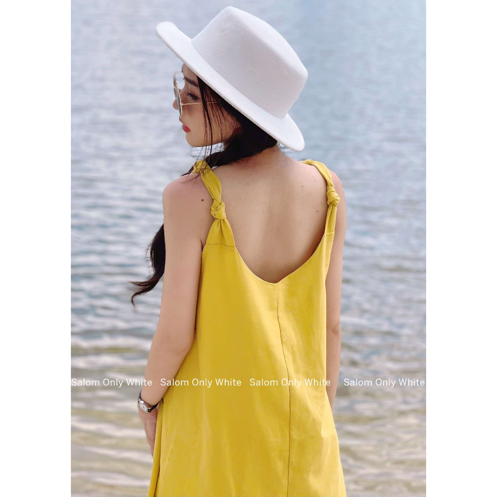 Đầm Linen Maxi Gút Vai Siêu Xinh SALOM - Liber Dress
